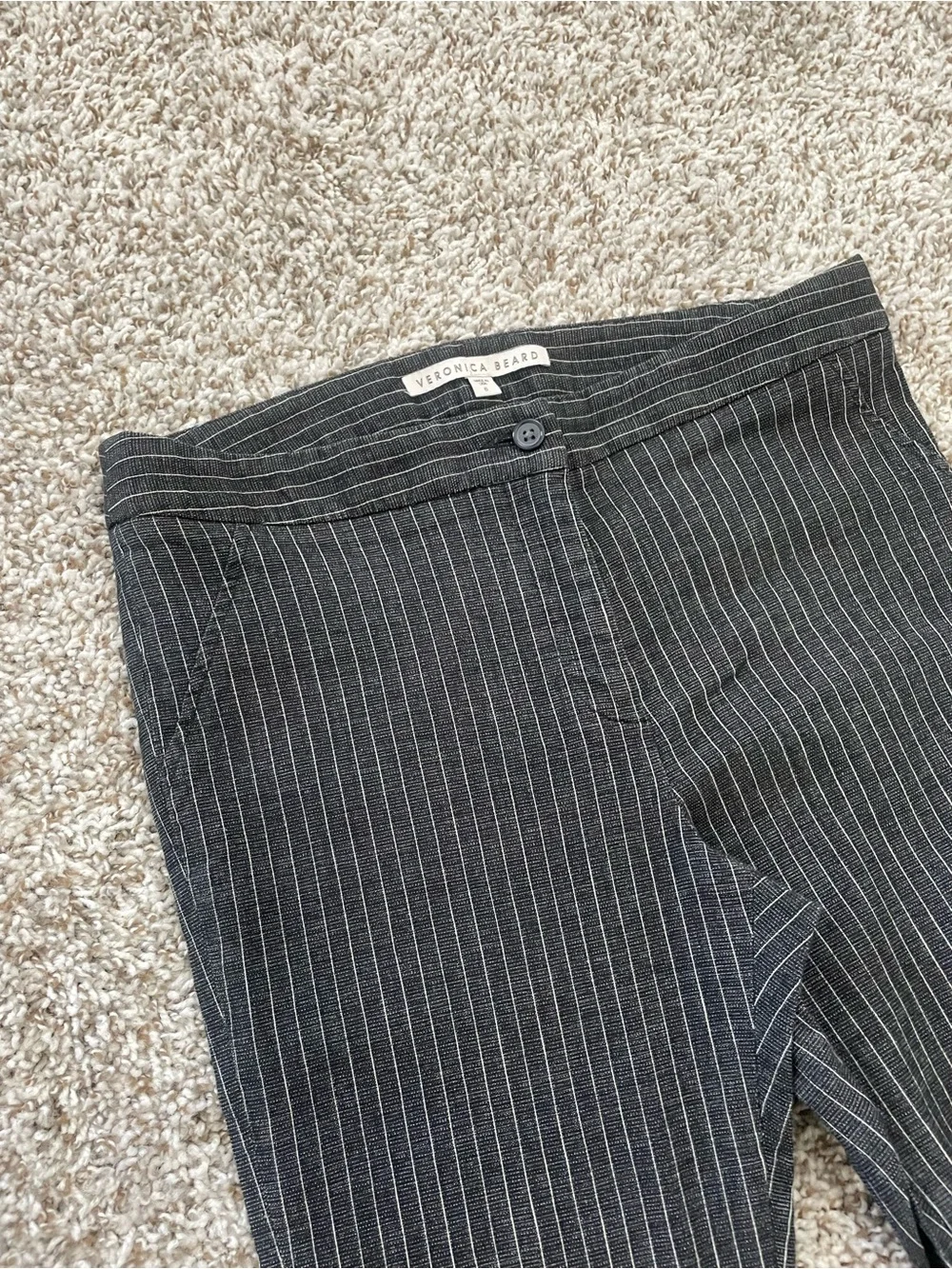 Veronica Beard Linen Blend Pinstripe Pants Women’s Size 6